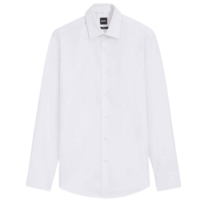 Boss H-Hank Slim Fit Easy Iron White Shirt