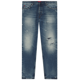 HUGO 634 Tapered Fit Distressed Blue Jeans