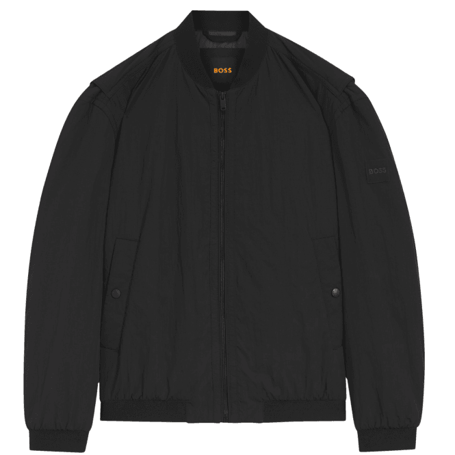 Boss Ovarsi Soft Touch Black Bomber Jacket