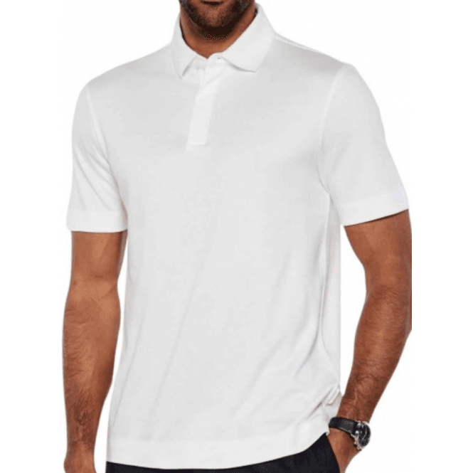 Boss P-Press Slim Fit White Polo Shirt