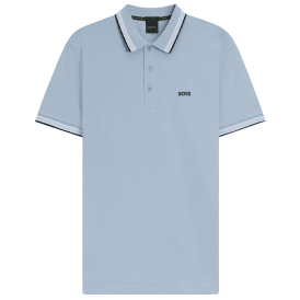Paddy Cotton Pique Sky Blue Polo Shirt
