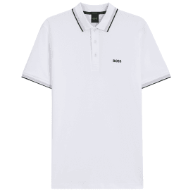 Paddy Cotton Pique White Polo Shirt