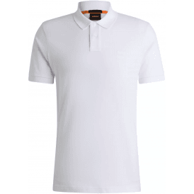 Passenger Embroidered Logo White Polo Shirt