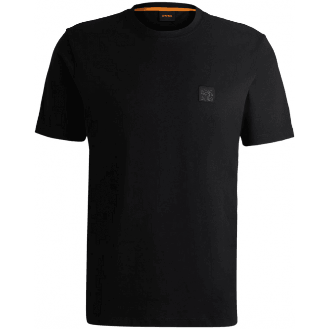 Boss Tales Cotton Relaxed Fit Black T-Shirt