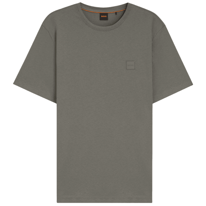 Boss Tales Cotton Relaxed Fit Grey/Green T-Shirt