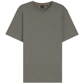 Tales Cotton Relaxed Fit Grey/Green T-Shirt