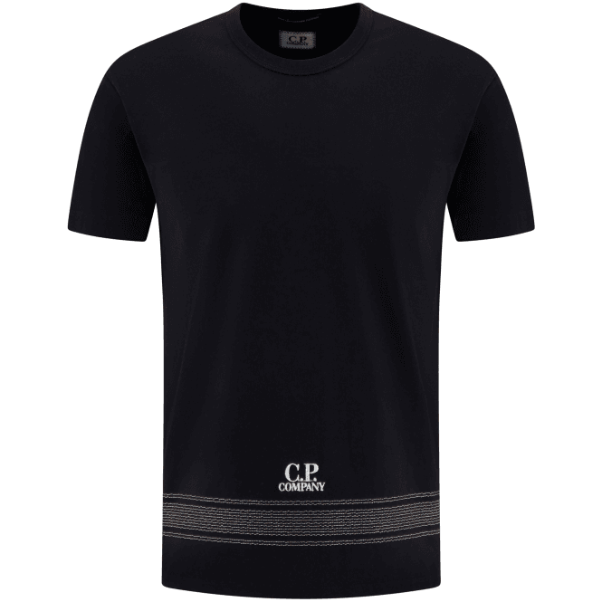 C.P. Company 30/2 Mercerized Thick Jersey Black T-Shirt