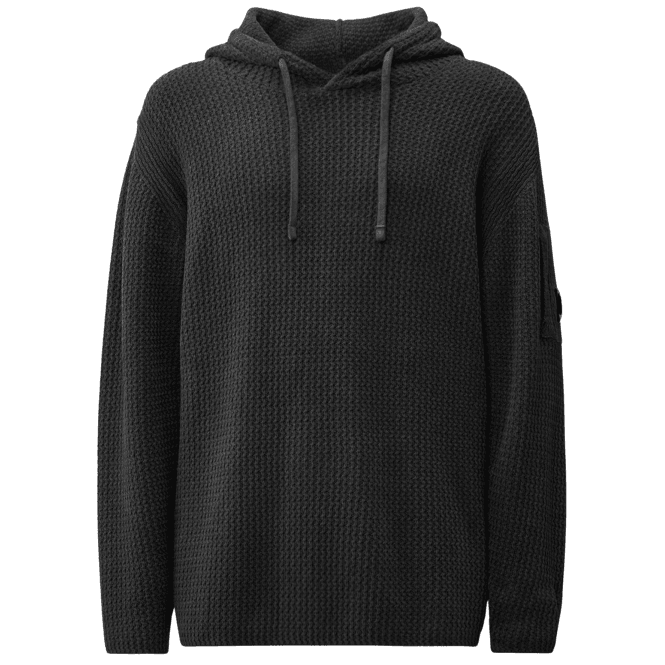 C.P. Company Chenille Cotton Textured Gunmetal Grey Hoodie