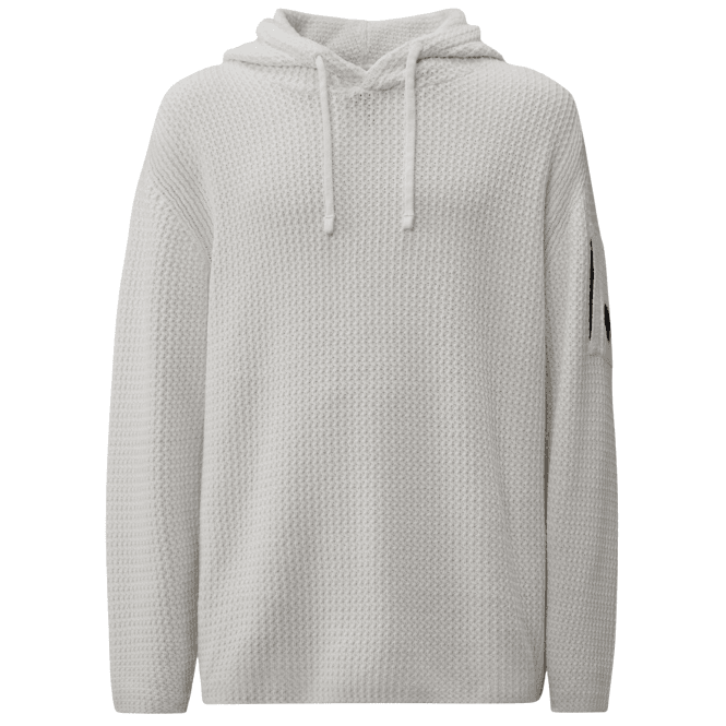 C.P. Company Chenille Cotton Textured White Hoodie