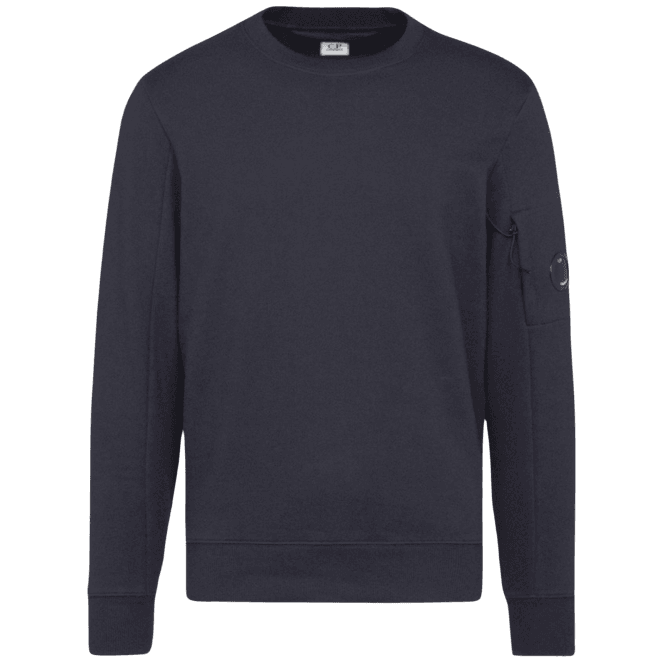 C.P. Company Cotton Lens Logo Crew Neck Navy Sweatshirt