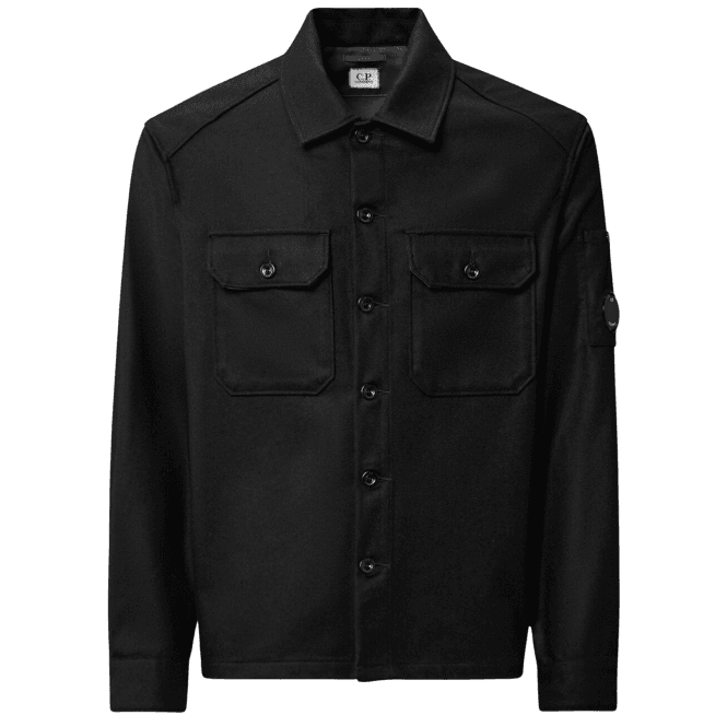 C.P. Company Felt Black Button Down Overshirt