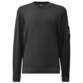 Merino Wool Lens Logo Gunmetal Grey Knitwear Sweater
