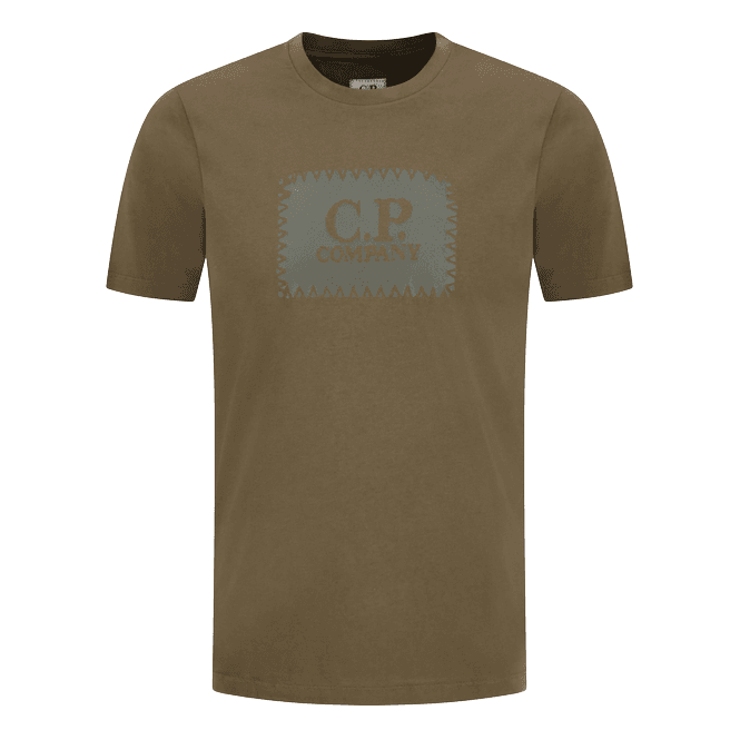 C.P. Company Patch logo Khaki T-Shirt