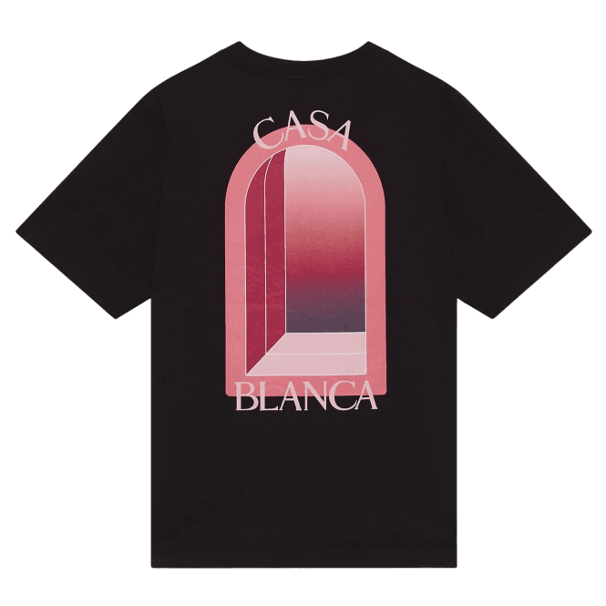 Casablanca Arches Logo Regular Fit Black T-Shirt