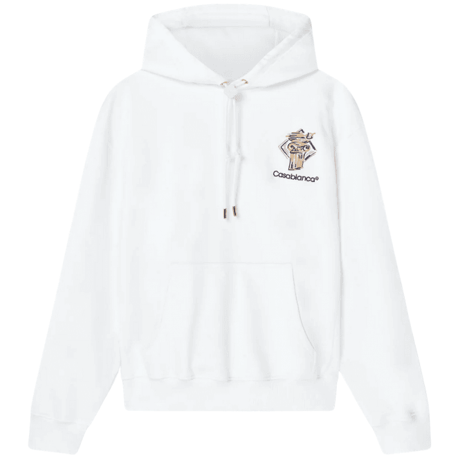 Casablanca Diamond Column Logo White Hoodie