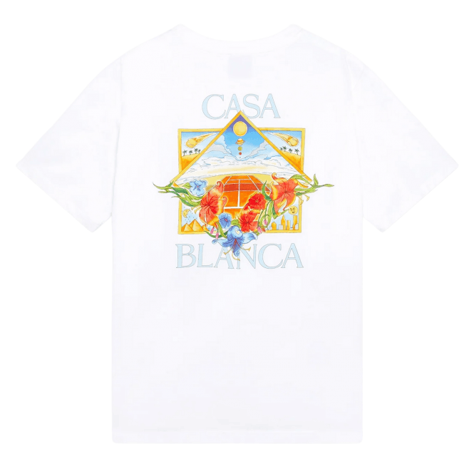 Casablanca Flower Court Regular Fit White T-Shirt