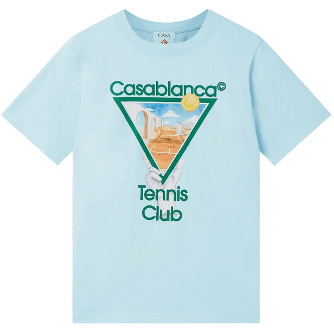 Casablanca Metaphysical Tennis Icon Blue T-Shirt