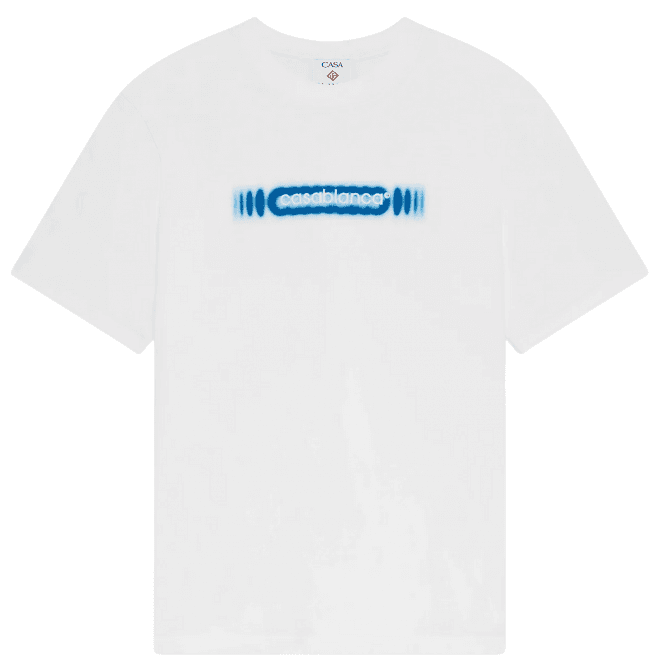 Casablanca Radiating Logo Regular Fit White T-Shirt