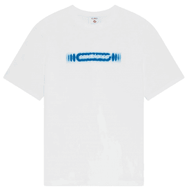 Radiating Logo Regular Fit White T-Shirt