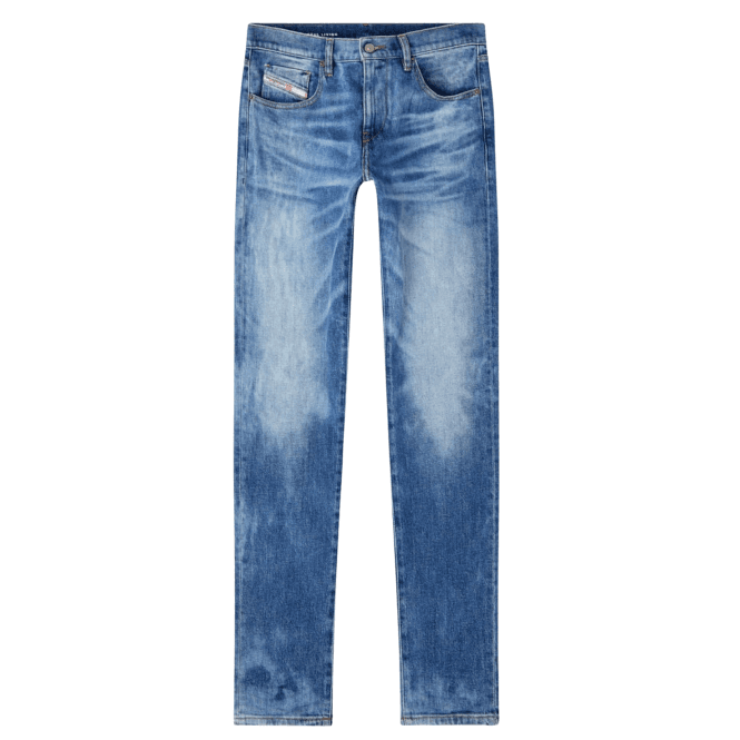 Diesel 2019 D-STRUKT Slim Fit Mid Wash Blue Jeans