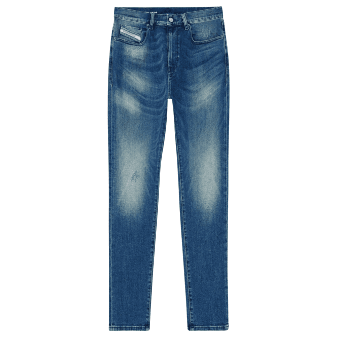 Diesel 2019 D-Strukt Slim Fit Mid Wash Blue Jeans