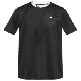 Amtee Sports Breathable Black Cotton T-Shirt 