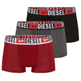 Cotton 3-Pack Black/Grey/Red Boxer Shorts
