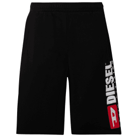 Crow Large Logo Black Cotton Shorts