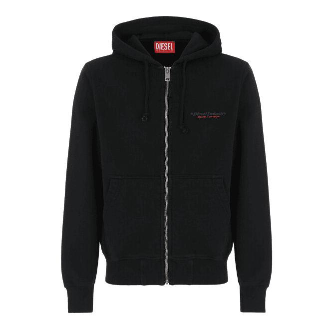 Diesel S Ginn Cotton Zip Up Industry Logo Hoodie Clothing From N22 