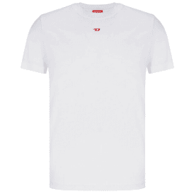 T-Diegor-D Embroidered Centre Logo Cotton White T-Shirt