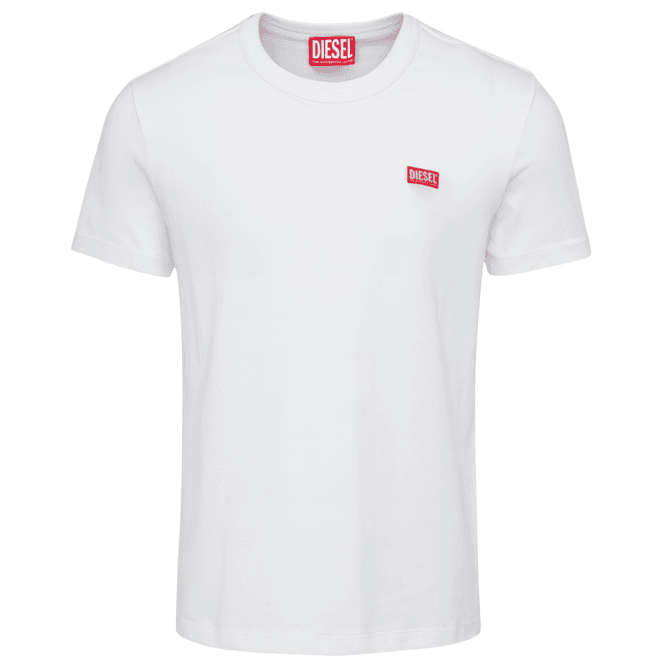 Diesel T-Meigor Mercerised Logo White T-Shirt