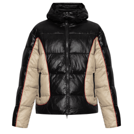 W-OSTEND Colour Block Black Puffer Jacket