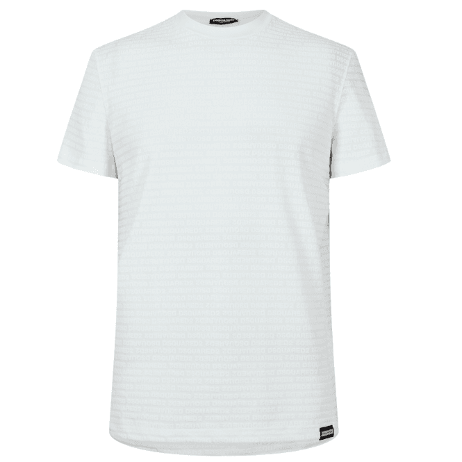 DSQUARED2 All Over Logo White T-Shirt
