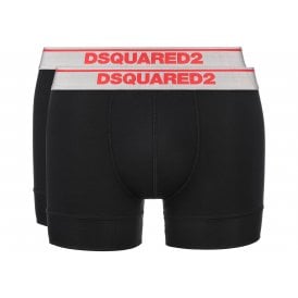 Cotton 2Pack Black/Red Boxers