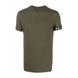Icon Tape Logo Basic Khaki T-Shirt