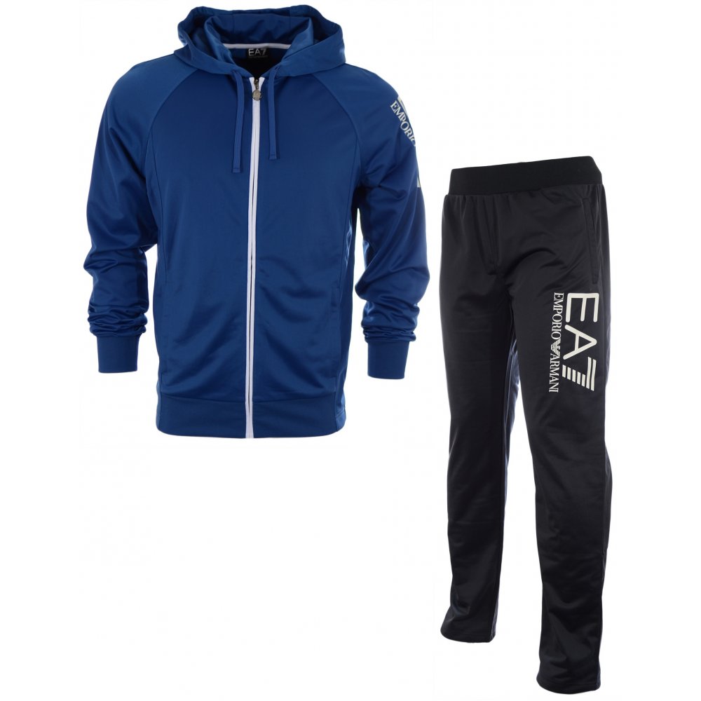 Survêtement EA7 Pour Homme - Ensemble 100% Coton, Style Sportif Et Confortable, Idéal Pour Le Sport Ou Le Loisir