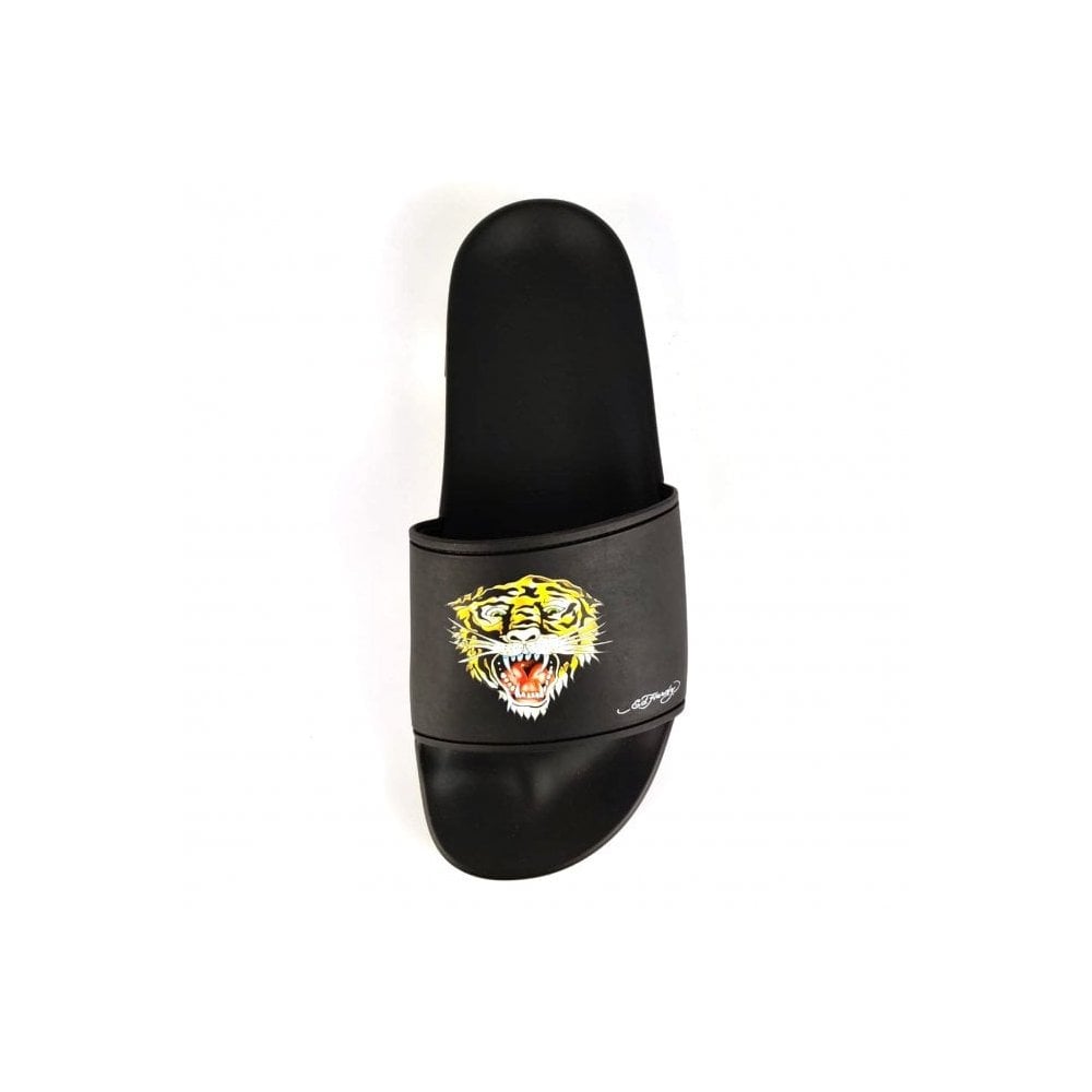 Ed Hardy Tiger Logo Black Sliders - Footwear from N22  display picture 2