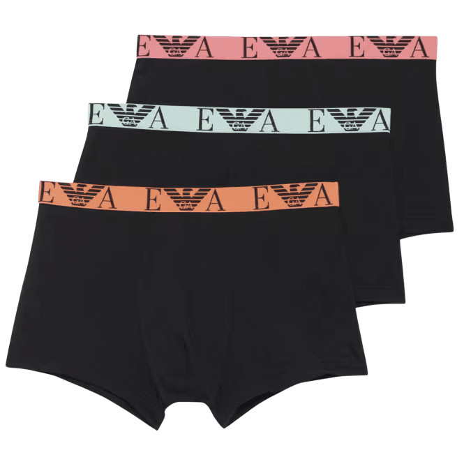 Emporio Armani 3-Pack Multi-Colour Boxer Trunks