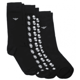 3 Pack Socks In Black Gift Set