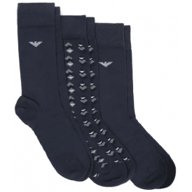 3 Pack Socks In Navy Gift Set