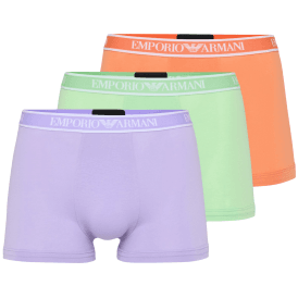 3-Pack Stretch Cotton Green/Orange/Lavender Boxer Trunks