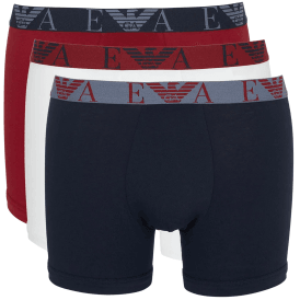 3-Pack Stretch Cotton Red/Navy/White Boxers
