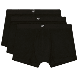 3-Pack Stretch Triple Black Boxer Trunks