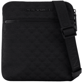Allover Eagle Logo Black Shoulder Bag