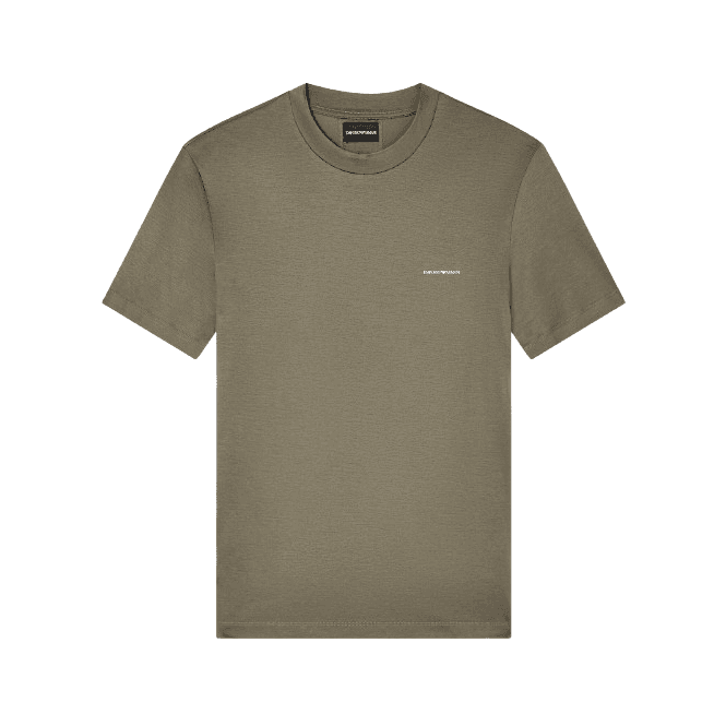 Emporio Armani ASV Print Logo Khaki T-Shirt