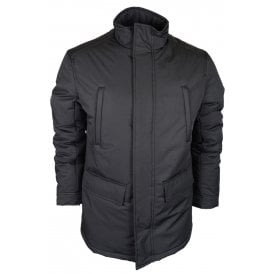 Blouson Zip Up Funnel Neck Black Jacket 