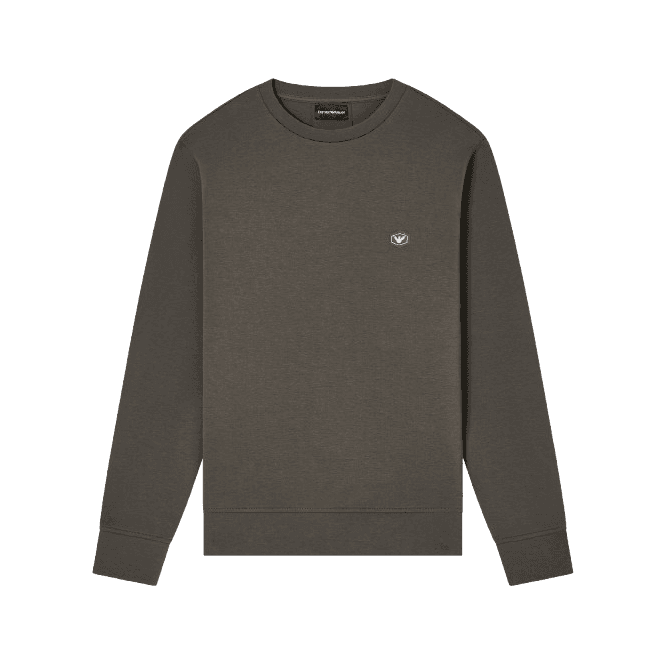 Emporio Armani Cotton Chest Logo Regular Fit Dark Grey Sweatshirt