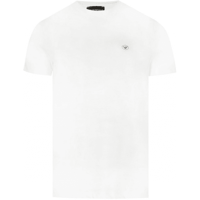 Emporio Armani Cotton Patch Logo White T-Shirt