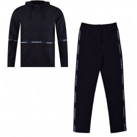 Cotton Pullover Hooded Navy Tracksuit 