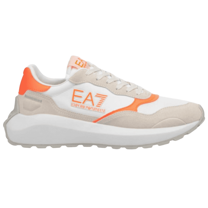 Emporio Armani EA7 Chunky Sole Cream/Orange Trainer